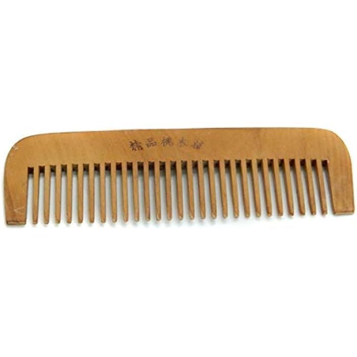 Natural Wood Comb 17 by 1 oz - Wide Tooth 3.5 ml - Image 4
